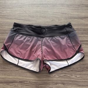 lululemon athletica Black and Pink Speed Up Shorts